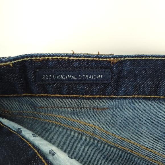 Lucky Brand Jeans Mens 32x30 Blue 221 Straight Original Dark Wash Denim Stretch - Picture 5 of 14